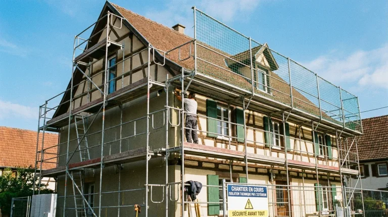 Rénovation énergétique d'une maison avec pose d'isolation thermique par l'extérieur