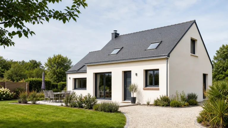Maison française rénovée pour améliorer sa performance énergétique