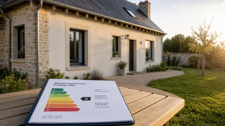 Maison française et documents liés à la performance énergétique